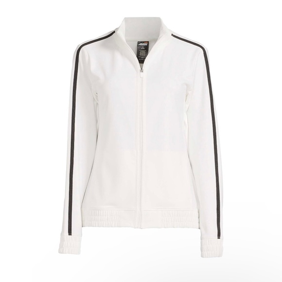 AVIA Womens Athletic Jacket Size Medium 8-10 Track Style Off White New - Picture 5 of 9